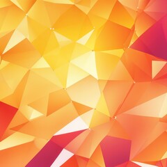 Obraz premium Abstract geometric background with warm tones of orange and red, creating a vibrant and dynamic design.