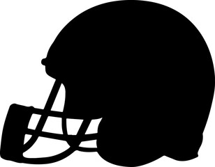 Football helmet clip art design on plain white transparent isolated background for card, shirt, hoodie, sweatshirt, apparel, card, tag, mug, icon, poster or badge