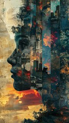 Abstract Cityscape Silhouette: A Dreamlike Portrait