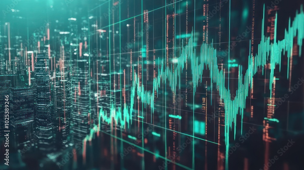 Poster Abstract Data Visualization with Cityscape Background