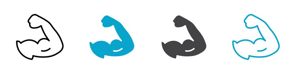 arm flex icon Symbol in outline style