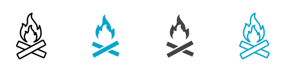 born fire icon Symbol in outline style