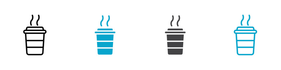 coffee cup icon Symbol in outline style