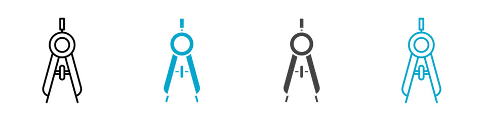 compass icon Symbol in outline style