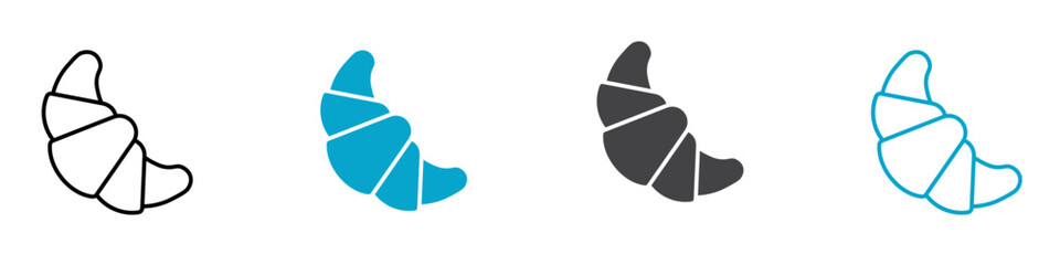 croissant icon Symbol in outline style