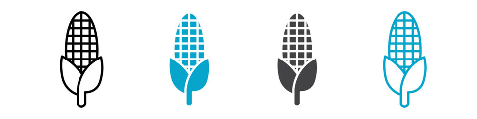 corn icon Symbol in outline style