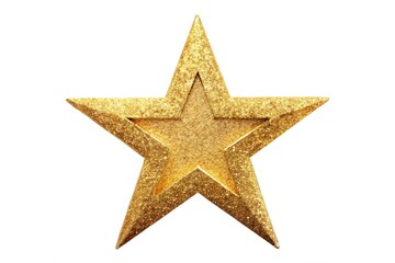 Obraz premium Christmas star silhouette with golden color on white background