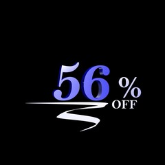 metalic blue percentage label for sales