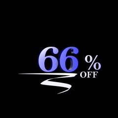 metalic blue percentage label for sales