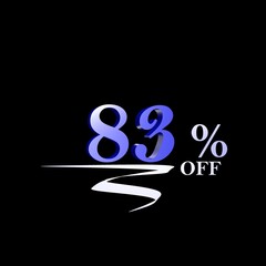 metalic blue percentage label for sales