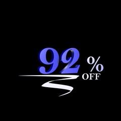 metalic blue percentage label for sales