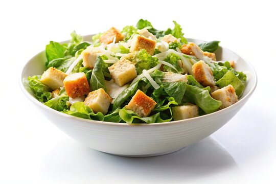 Classic Caesar salad with lettuce, croutons, parmesan cheese, and Caesar dressing