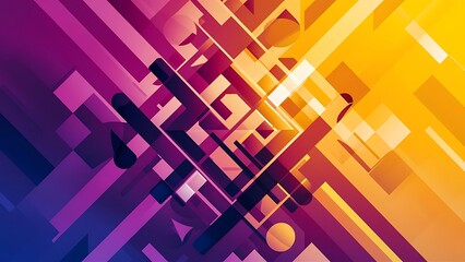 Naklejka premium Colorful gradient background with lines, geometric pattern
