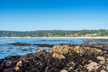 ocean with mountains and rocks
