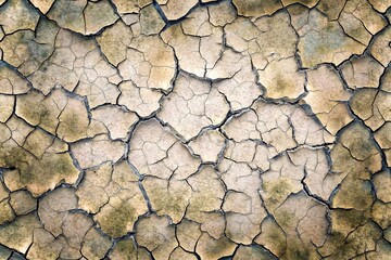 Fototapeta premium Dry Cracked Earth Texture Landscape Background Nature Surface