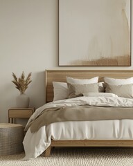 Stylish Modern Bedroom Interior Design Mockup