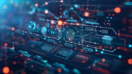 Fototapeta premium Modern Health Technology Background Design