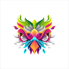 Obraz premium Colorful Owl Gradient Logo
