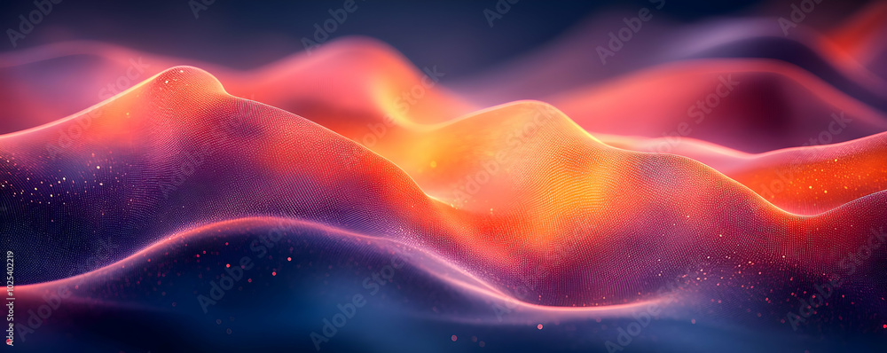 Poster abstract background with colorful wavy lines forming a beautiful pattern.