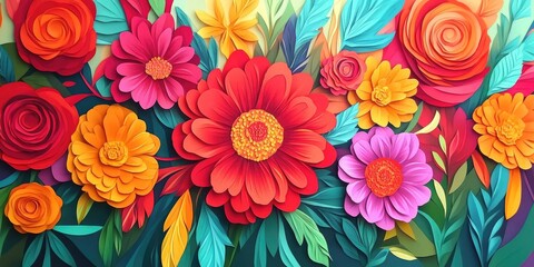Vibrant red flowers in full bloom with striking colors, Vibrant red blooms with striking colors