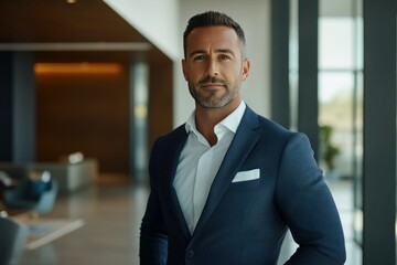 Fototapeta premium Confident Businessman in Tailored Suit