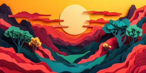 Shrubs growing in a rugged landscape, Shrubs in a natural landscape