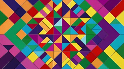 Obraz premium Colorful geometric background with mosaic design