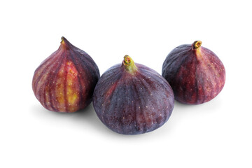 Fresh juicy figs isolated on white background