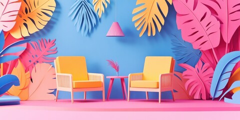 Cozy seating arrangement with stylish resort furniture, ideal for relaxation and leisure, Stylish resort furniture arranged for comfort and leisure