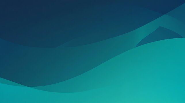 Abstract background with smooth, flowing teal and dark blue gradient.