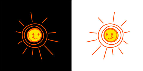 vector a sun smile