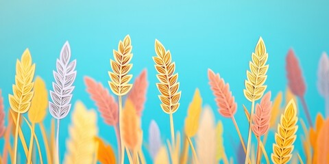 Close-up image of golden wheat ears in a field, Close-up of golden wheat ears in a field
