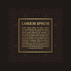 Luxury calligraphy ornament frame line design