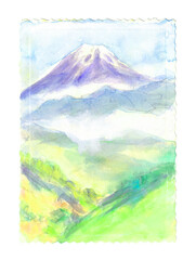 雲取山より富士山を望む