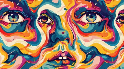 Far-Out Eyeball Cartoons – Seventies-Inspired Pop Art Wallpapers