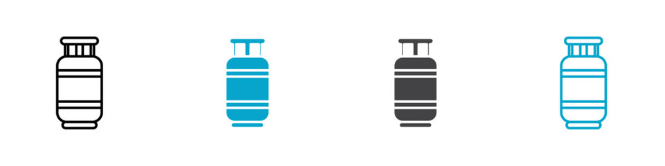 Obraz premium cylinder icon Sign set in black and white
