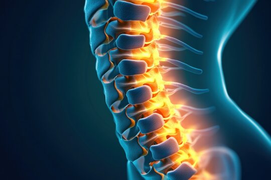 Detailed Illustration of the Human Spine Structure