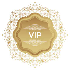 Elegant gold VIP ornament background