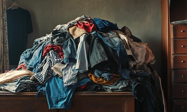 Overwhelmed: A Pile of Clothes