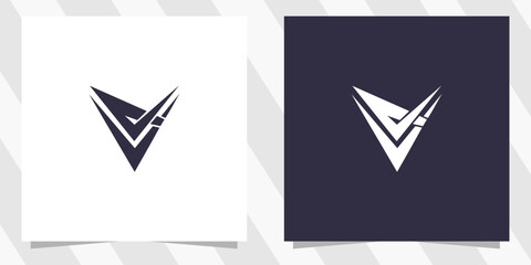 letter v logo design vector