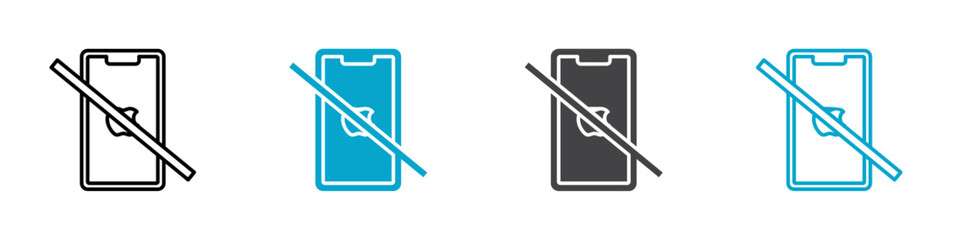 no phone icon Logo set for web