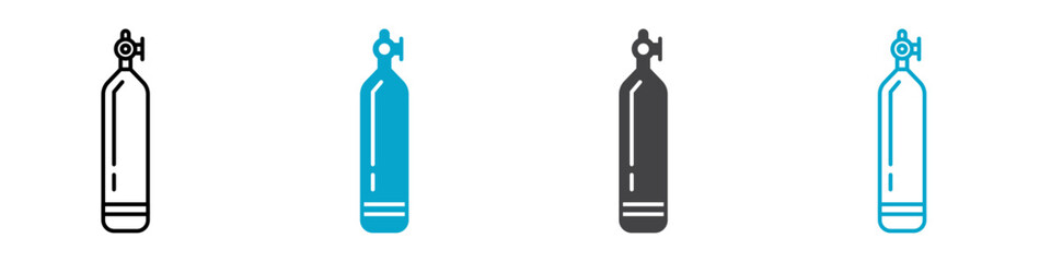 O2 cylinder icon Logo set for web