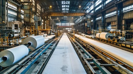 Obraz premium Innovative Technologies Transform Raw Materials into Paper Products