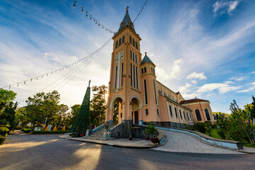 Fototapeta premium The St. Nicholas Cathedral is a Roman Catholic church in Dalat in Vietnam