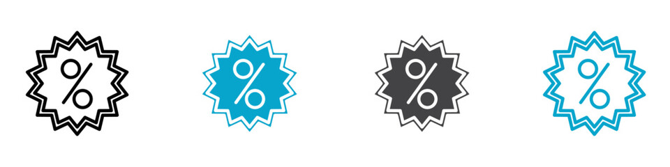 sale sticker icon Flat graphics set collection
