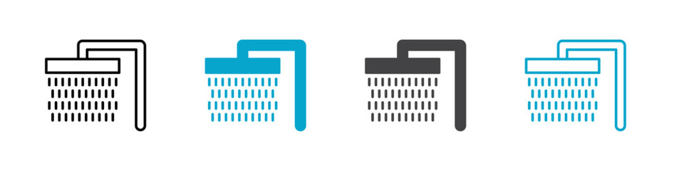 shower icon Flat graphics set collection