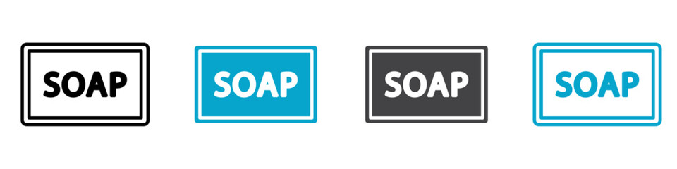soap icon Flat graphics set collection