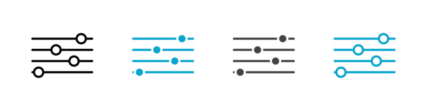 setting button icon Flat graphics set collection