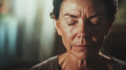 Fototapeta premium Woman in Deep Contemplation