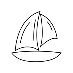 simple sailboat icon